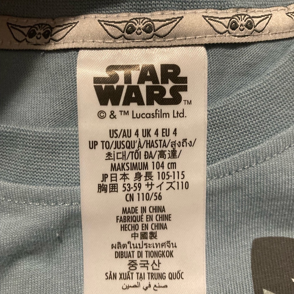 Star Wars Kids Girl Blue Ruffle Sleeve Top - Picture 4 of 5